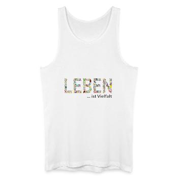Leben - Männer Bio Tank Top - Weiß - Vorne