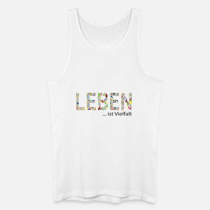 Leben - Männer Bio Tank Top - Weiß