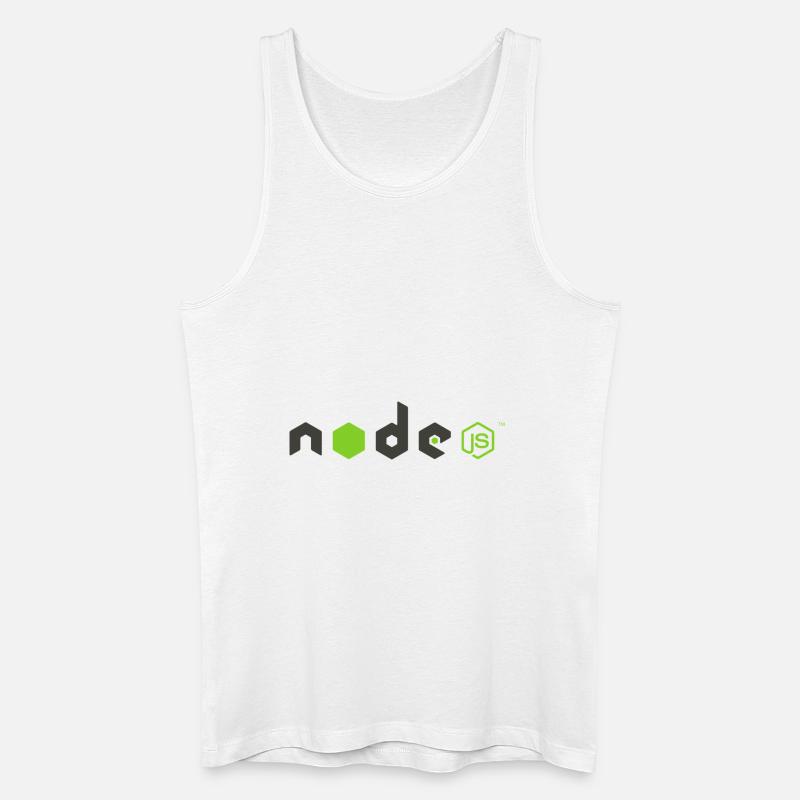 Node JS - Männer Bio Tank Top - Weiß