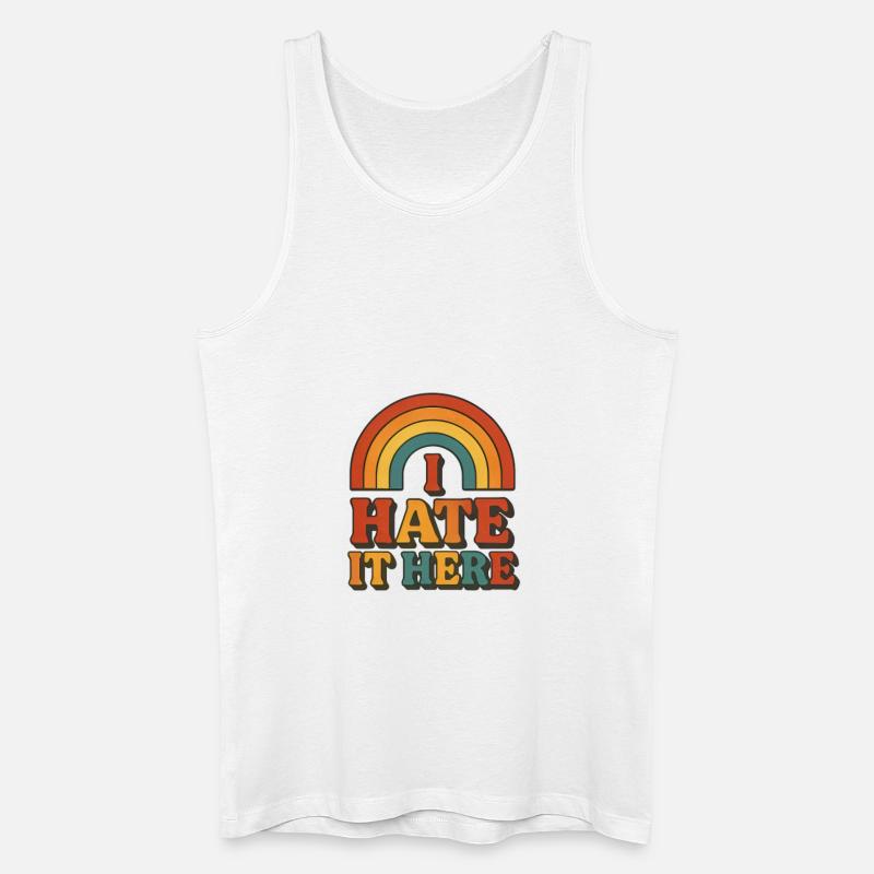 I Hate It Here Regenbogen - Männer Bio Tank Top - Weiß