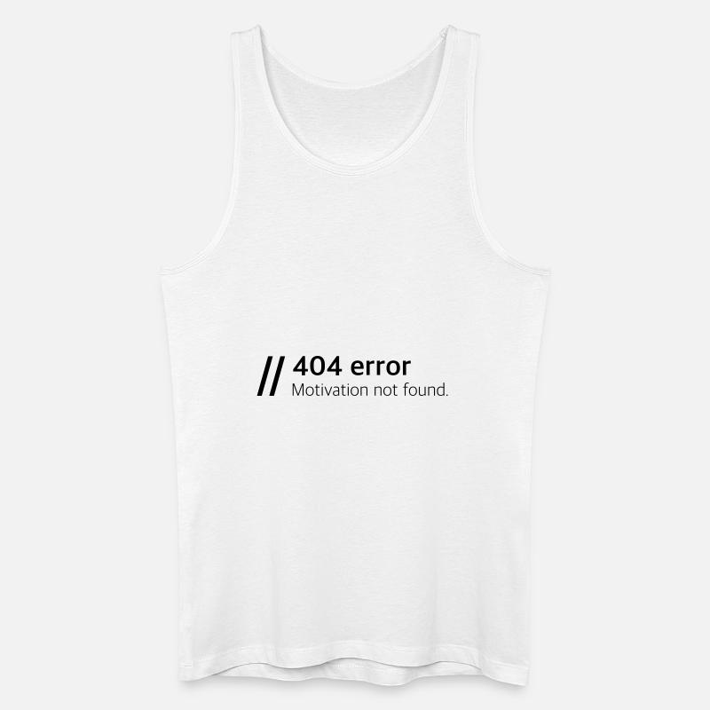 Motivation not found - Männer Bio Tank Top - Weiß