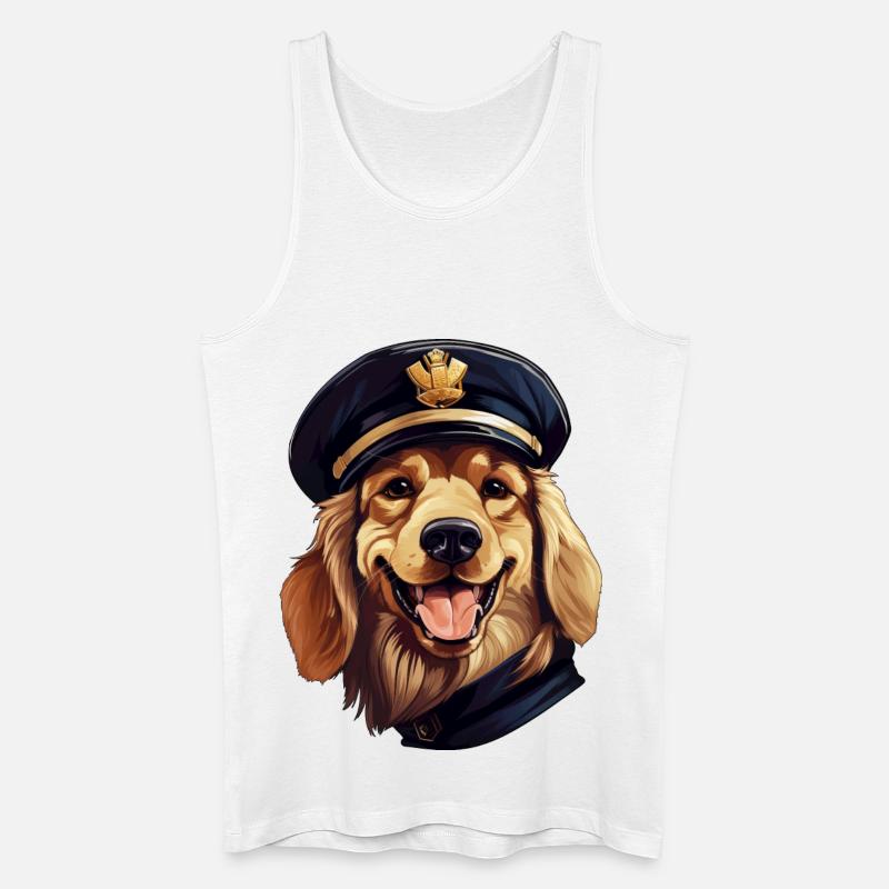 Hunde Polizei - Männer Bio Tank Top - Weiß