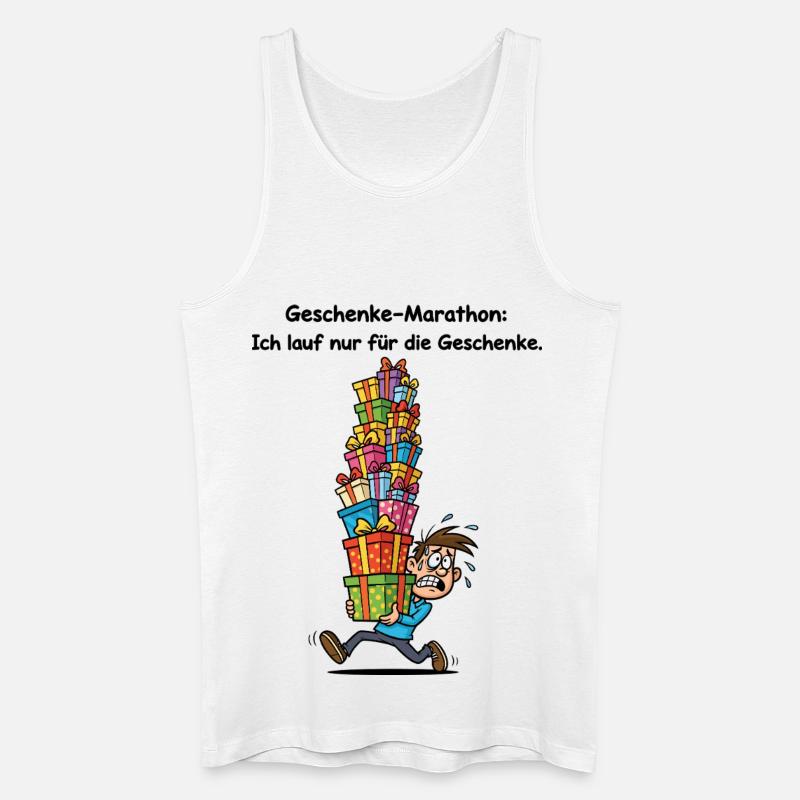 Geschenke-Marathon - Männer Bio Tank Top - Weiß