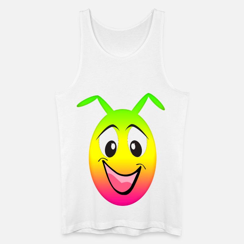 Regenbogen Lächeln  - Männer Bio Tank Top - Weiß