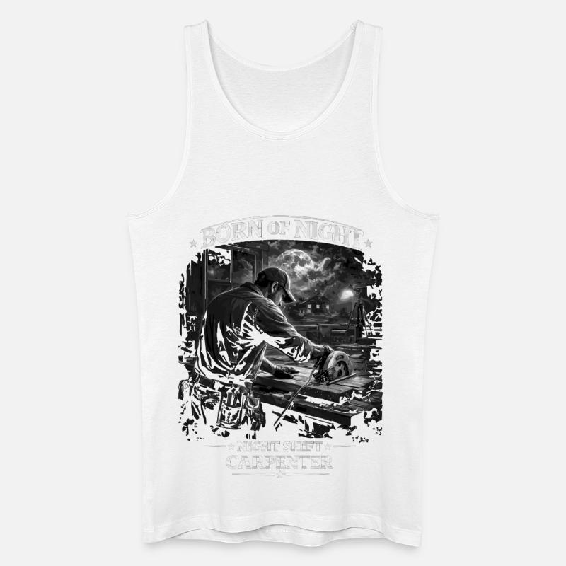 Geboren von Night Carpenter - Männer Bio Tank Top - Weiß