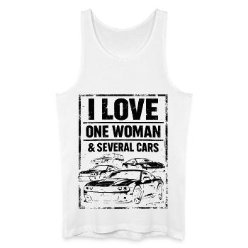 Humour Voiture - I Love One Woman & Several Cars - Débardeur bio Homme - blanc - Devant