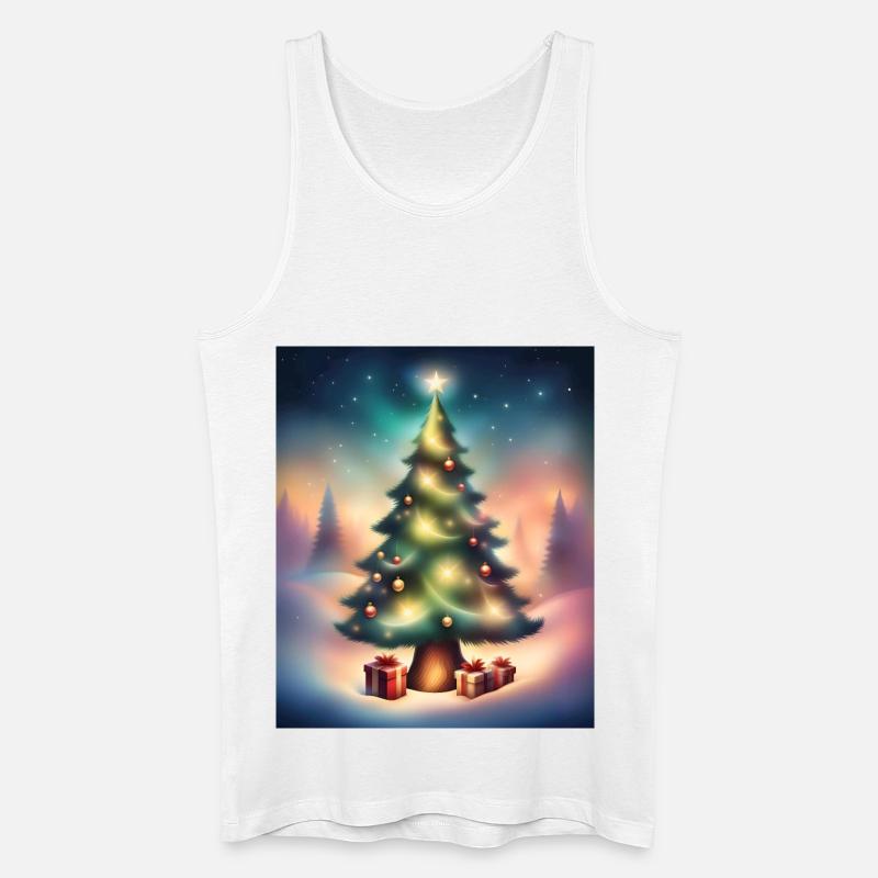 Weihnachtsbaum draußen - Männer Bio Tank Top - Weiß