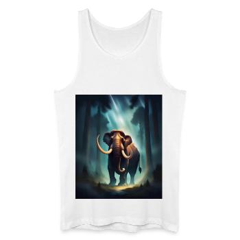 Mammut im Wald - Männer Bio Tank Top - Weiß - Vorne