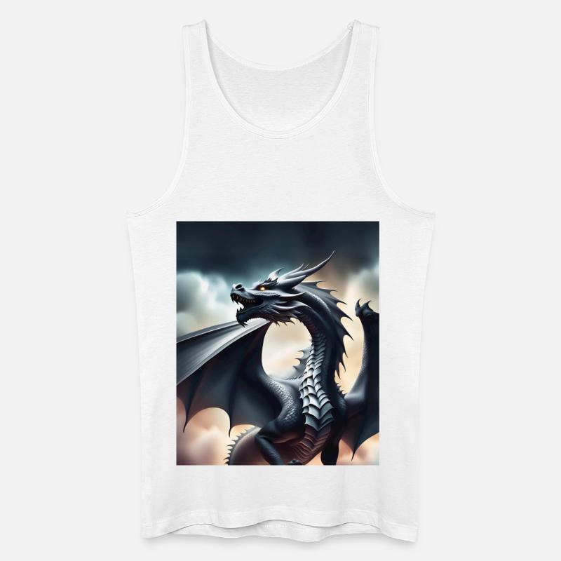 Grauer Drache - Männer Bio Tank Top - Weiß