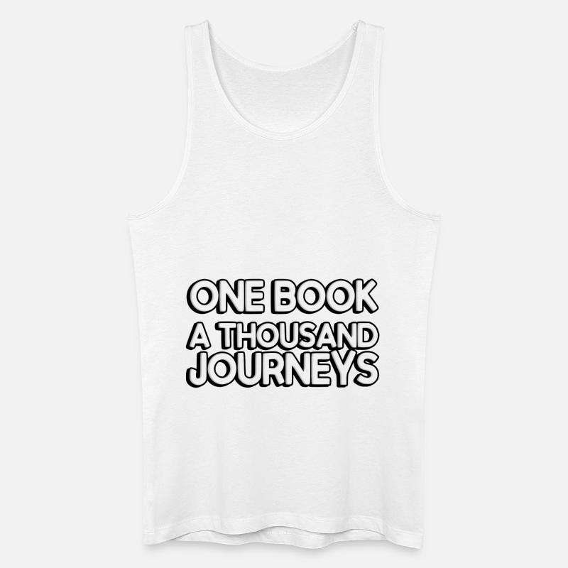One book, a thousand journeys - Männer Bio Tank Top - Weiß
