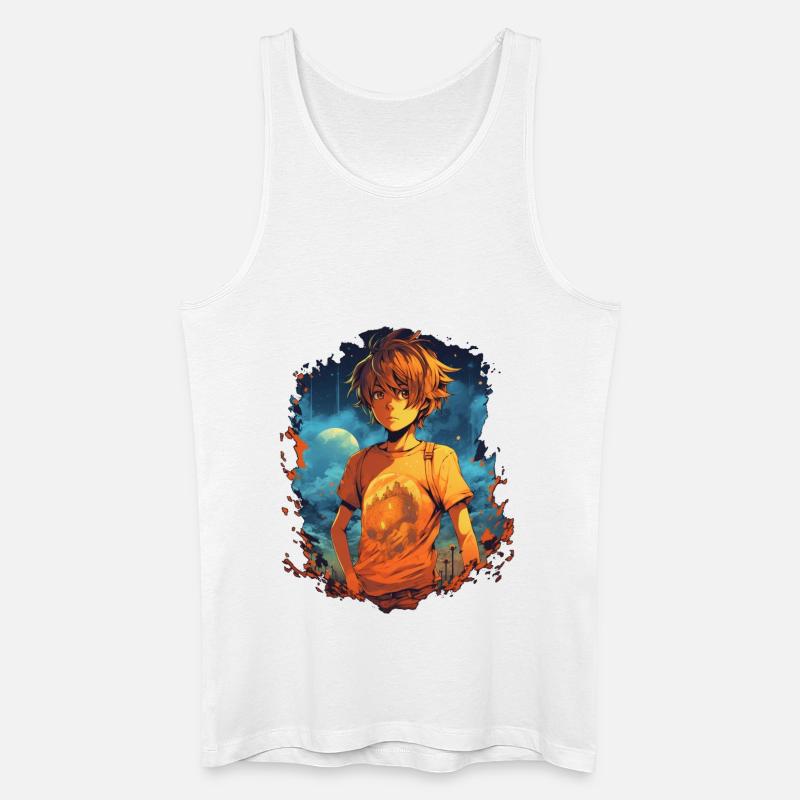 Anime Boy - Männer Bio Tank Top - Weiß