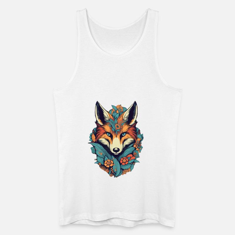 Fuchs - Männer Bio Tank Top - Weiß