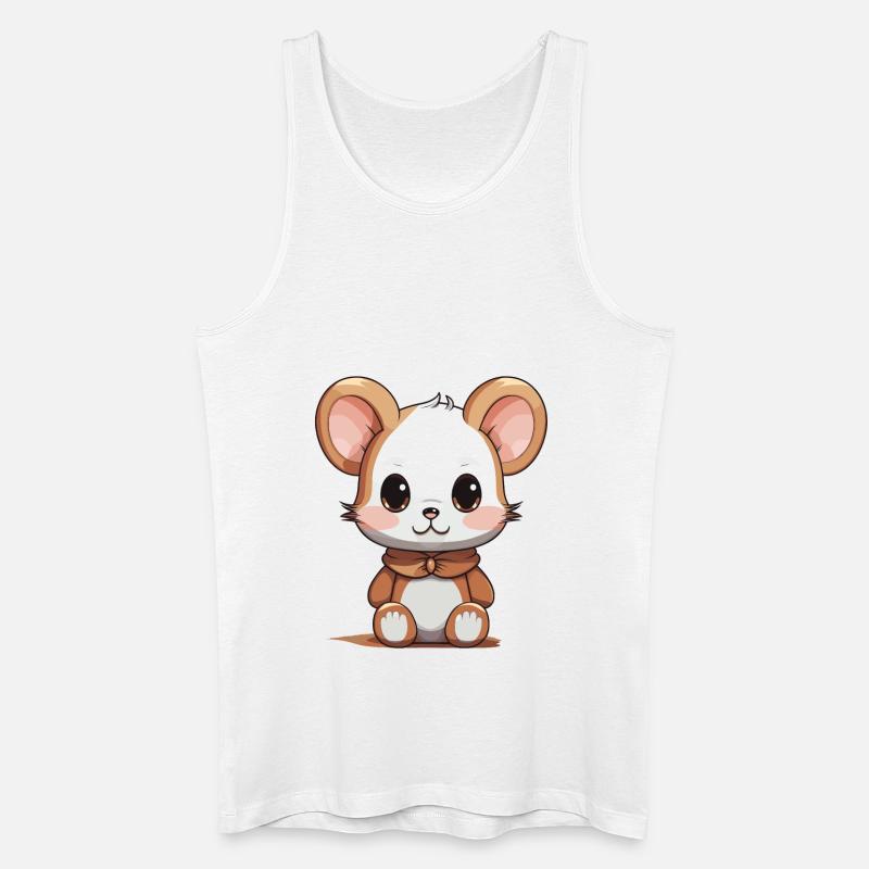 Maus - Kawaii Style - Männer Bio Tank Top - Weiß