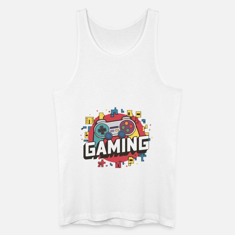Gaming - Controller - Männer Bio Tank Top - Weiß