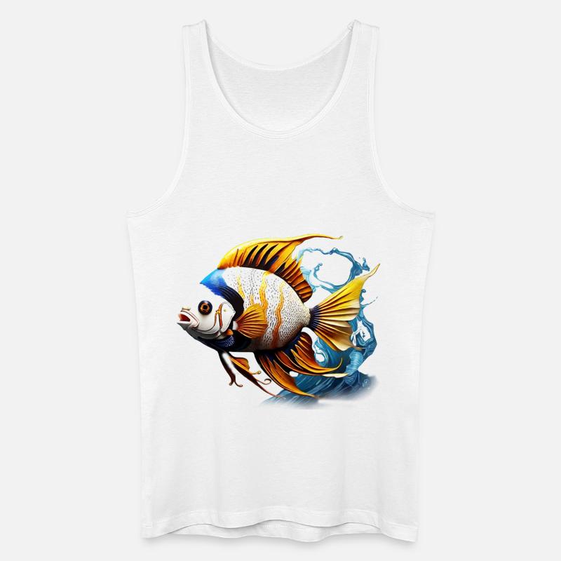 Skalar - Männer Bio Tank Top - Weiß
