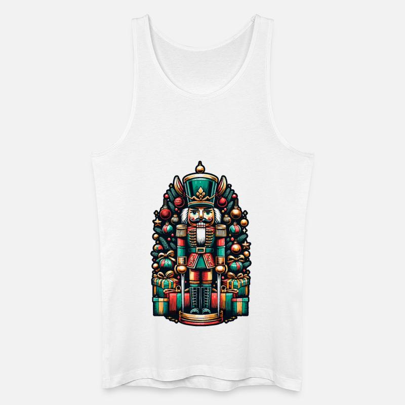 Weihnachtlicher Nussknacker Mit Geschenken - Männer Bio Tank Top - Weiß