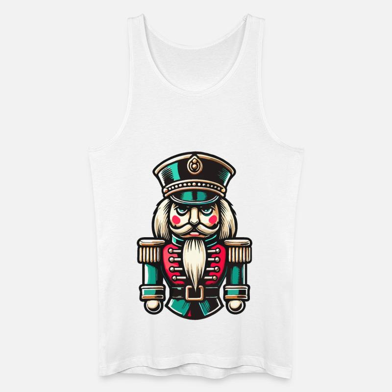 Weihnachtlicher Nussknacker Illustration - Männer Bio Tank Top - Weiß