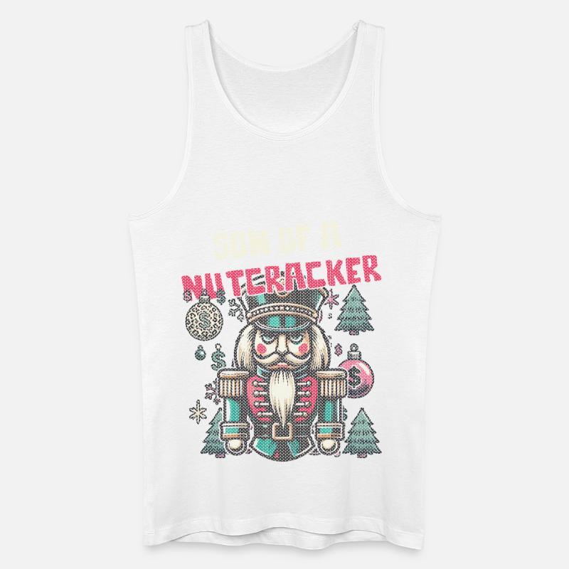 Nussknacker Weihnachten Lustig - Männer Bio Tank Top - Weiß