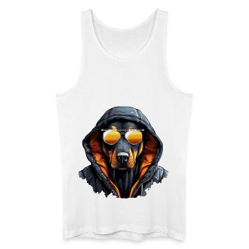 Loyales Biest | Rottweiler-Profil - Männer Bio Tank Top - Weiß - Vorne
