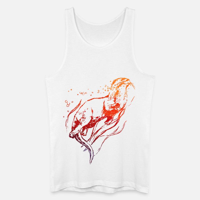 Otter - Männer Bio Tank Top - Weiß