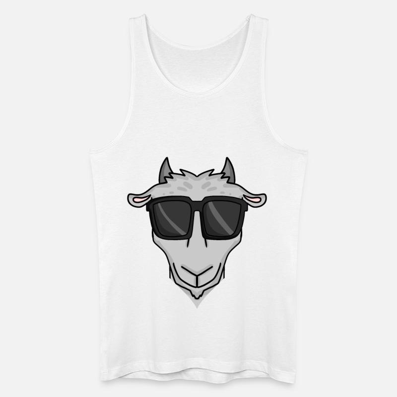 Coole Ziege - Männer Bio Tank Top - Weiß