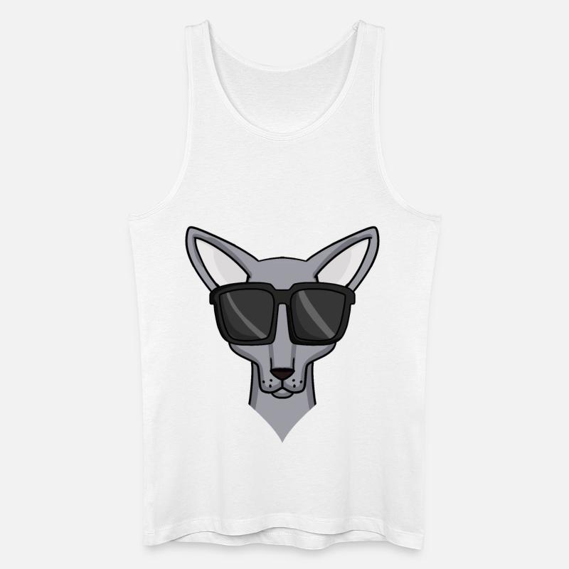 Sphynx Katze mit Sonnenbrille - Männer Bio Tank Top - Weiß