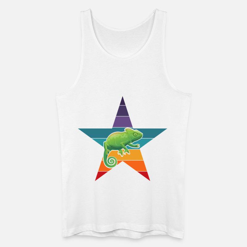 Chameleon - Männer Bio Tank Top - Weiß