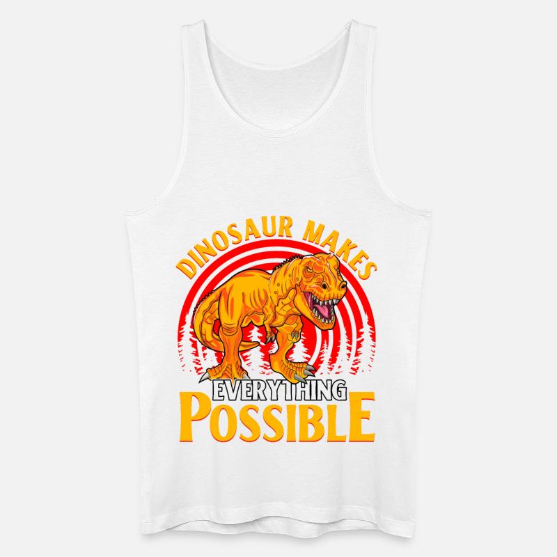Dinosaur makes everything possible - Männer Bio Tank Top - Weiß