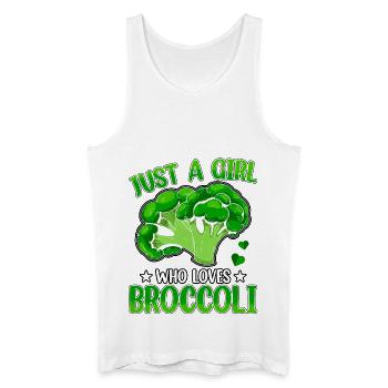 Juste une fille qui aime le brocoli - Débardeur bio Homme - blanc - Devant