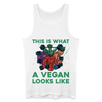 This is what a vegan looks like - Männer Bio Tank Top - Weiß - Vorne