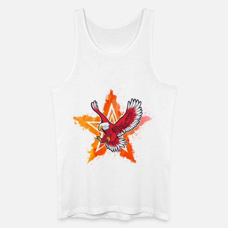 4. Juli Adler - Männer Bio Tank Top - Weiß