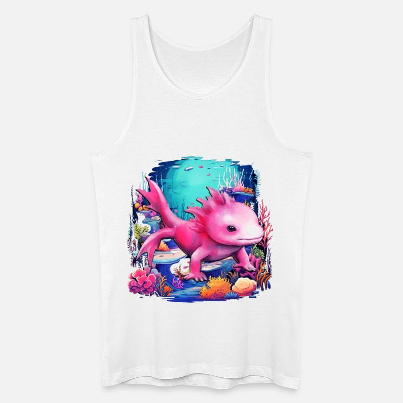 Axolotl - Männer Bio Tank Top - Weiß