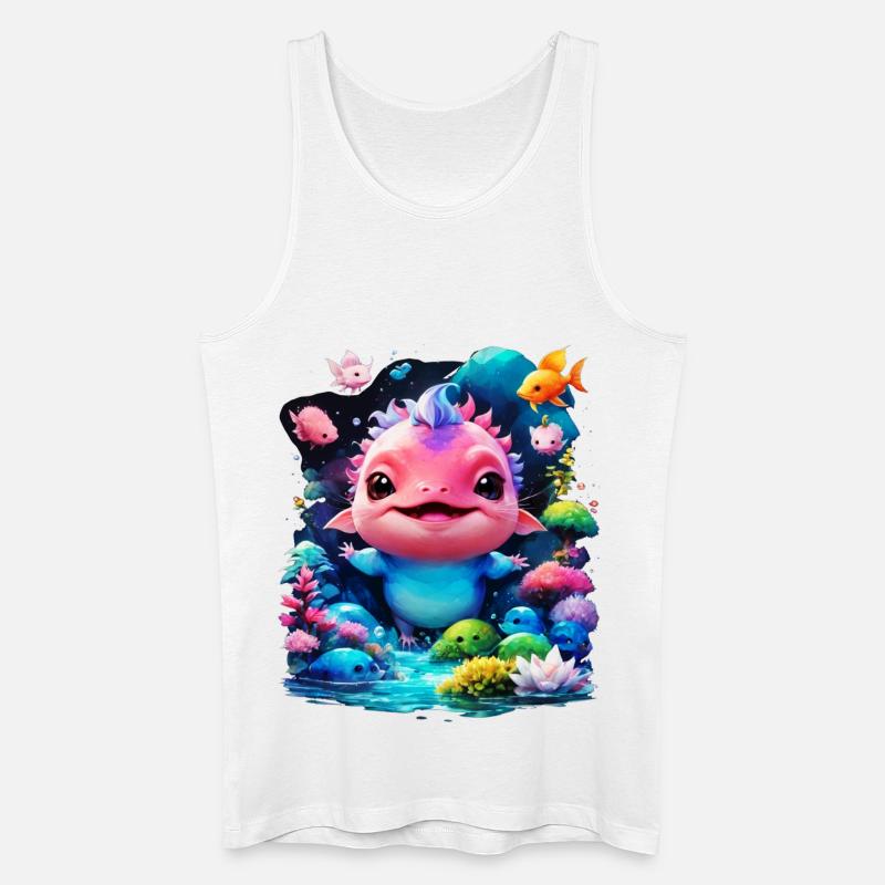 Axolotl - Männer Bio Tank Top - Weiß