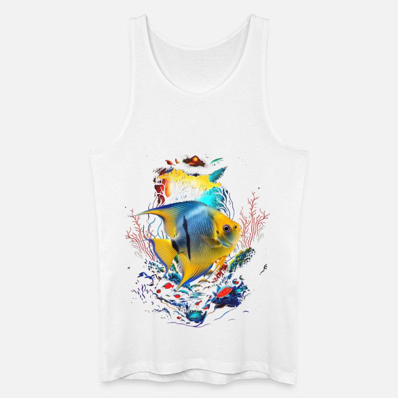 Skalar - Männer Bio Tank Top - Weiß