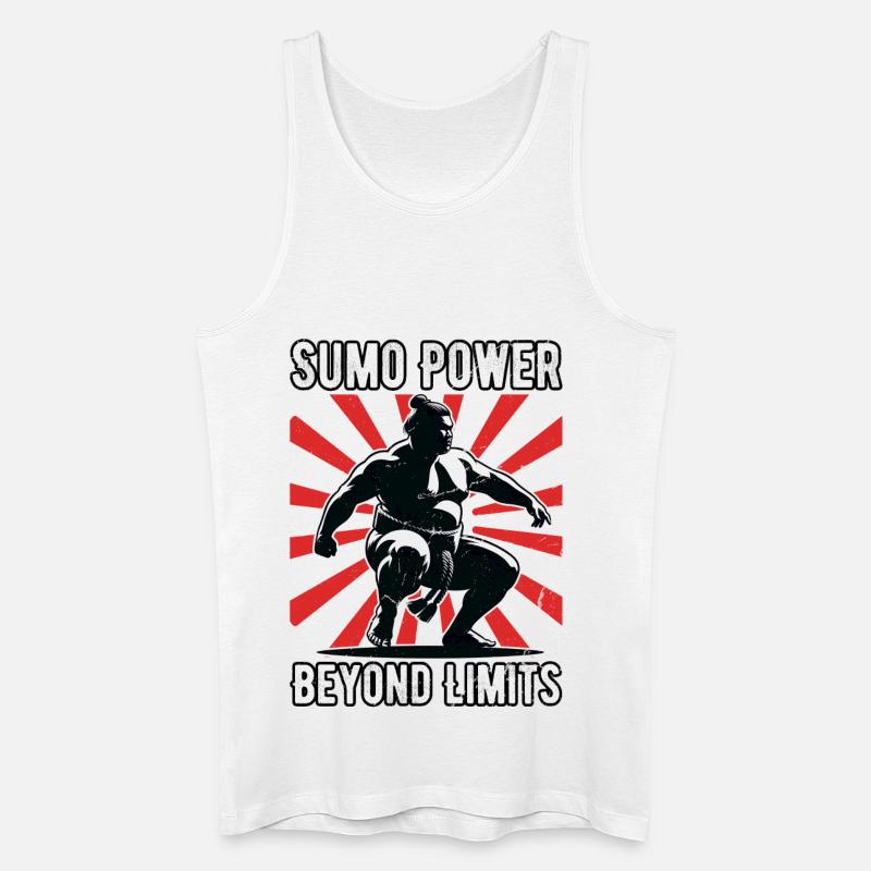 Sumo-Kraft jenseits der Grenzen - Männer Bio Tank Top - Weiß