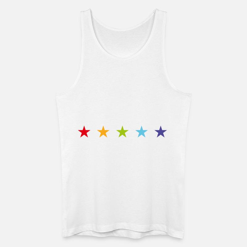 Die 5 fünf Sterne - Männer Bio Tank Top - Weiß
