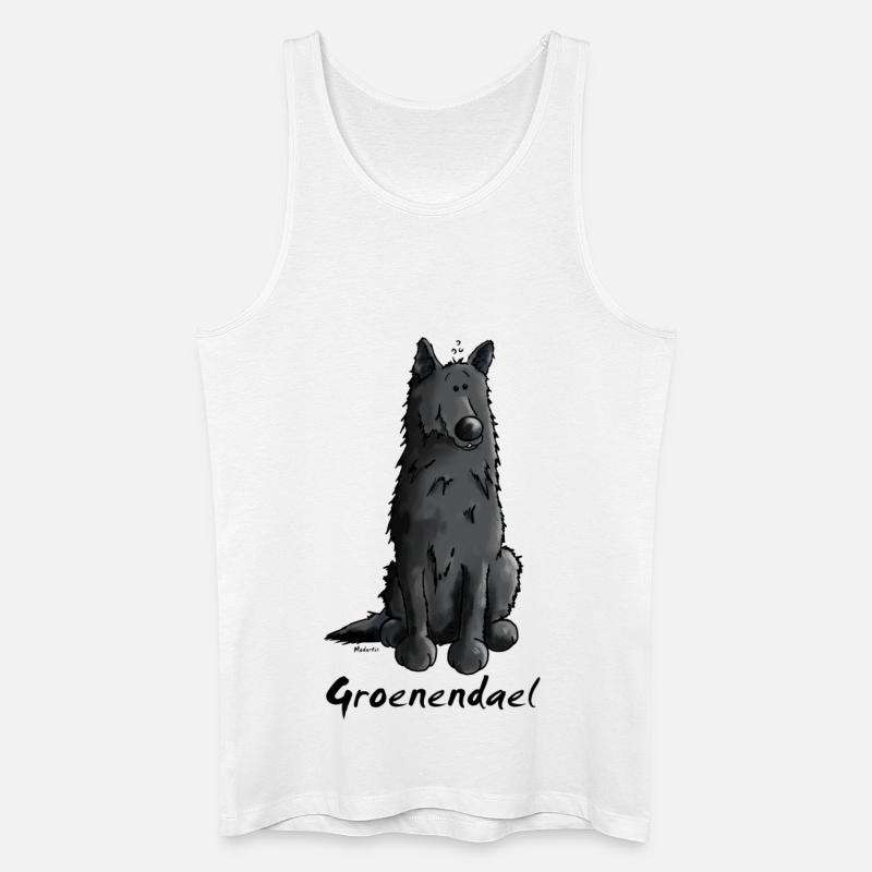 Drolliger Groenendael - Männer Bio Tank Top - Weiß