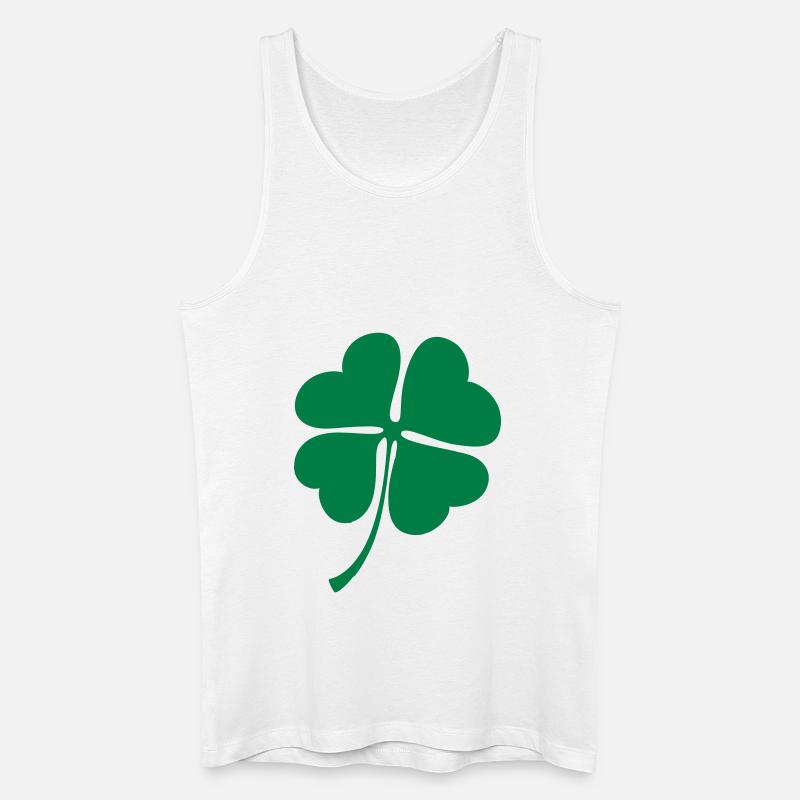 Glücksklee | Clover - Männer Bio Tank Top - Weiß