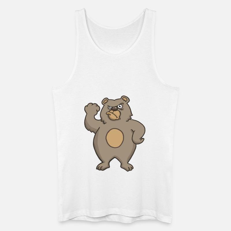 grumpybear - Männer Bio Tank Top - Weiß