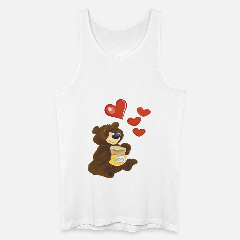 Bär - Männer Bio Tank Top - Weiß