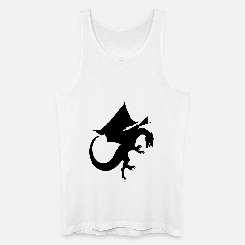 Drache - Männer Bio Tank Top - Weiß