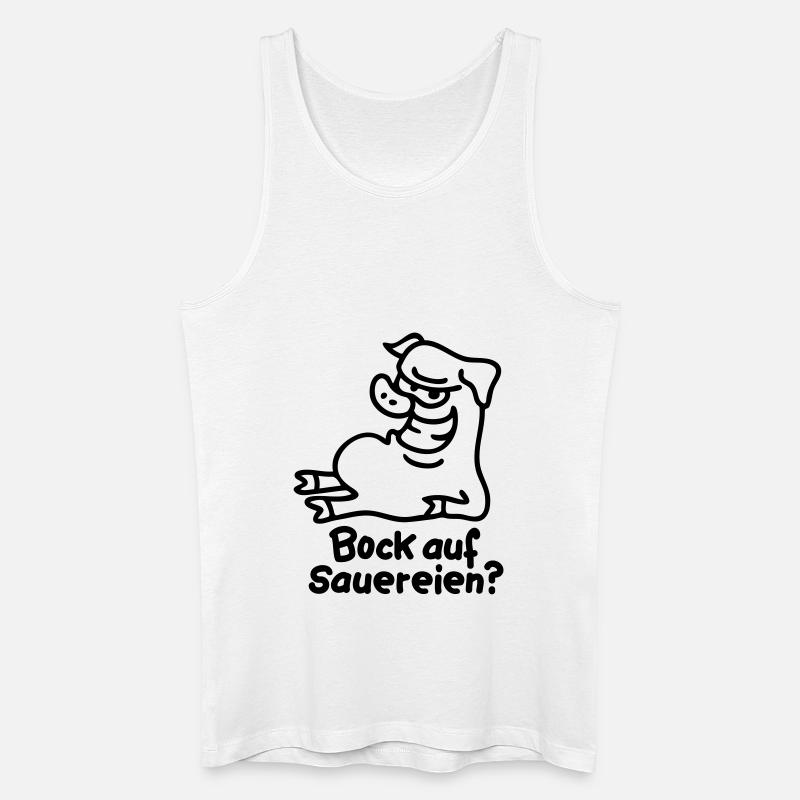 Bock auf Sauereien - line - Männer Bio Tank Top - Weiß