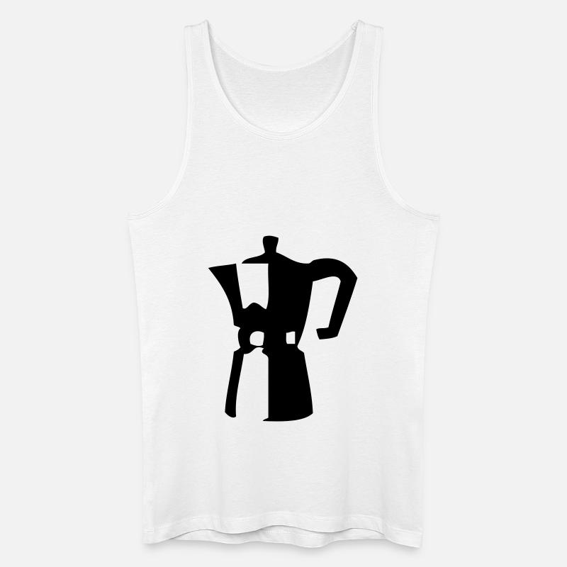 espresso - Männer Bio Tank Top - Weiß