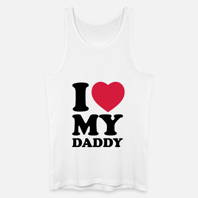 I love my daddy - Männer Bio Tank Top - Weiß
