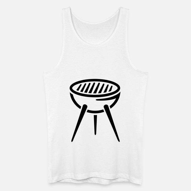 Grill - Männer Bio Tank Top - Weiß