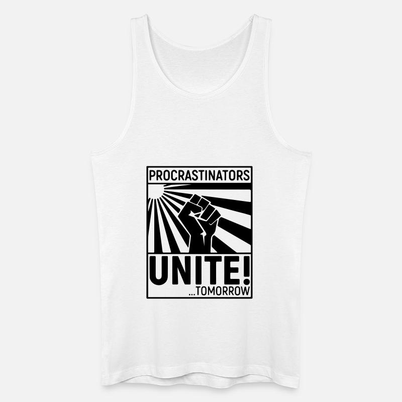 Procrastinators Black - Männer Bio Tank Top - Weiß