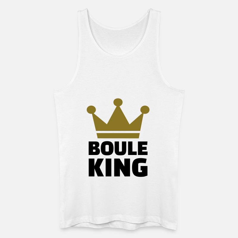 Boule King - Männer Bio Tank Top - Weiß