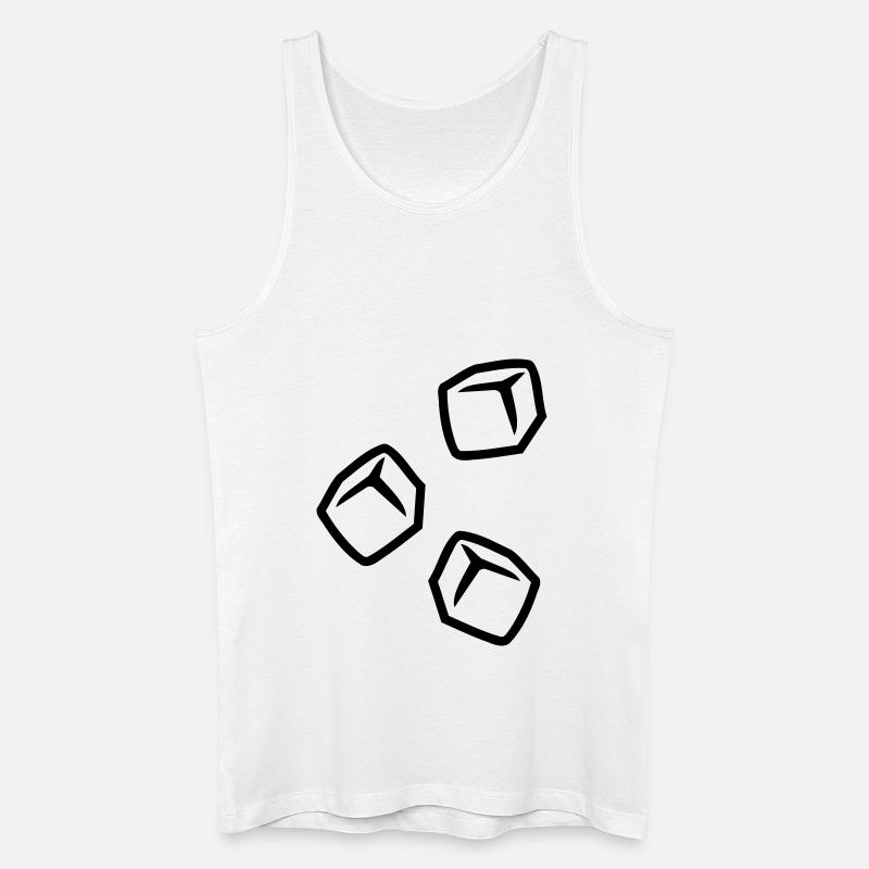 Eiswürfel - Männer Bio Tank Top - Weiß