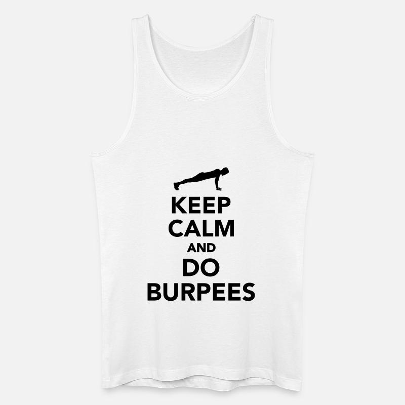 Burpees - Männer Bio Tank Top - Weiß