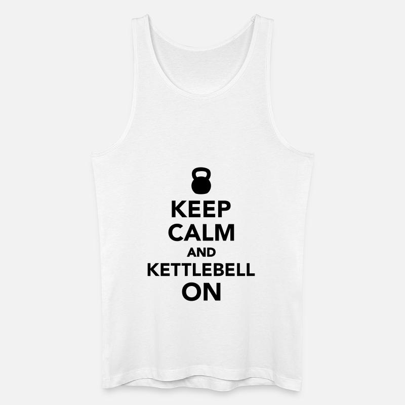 Kettlebell - Männer Bio Tank Top - Weiß